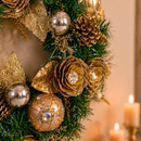 Guirlanda Gold Elegant Decorativa Natal 51cm
