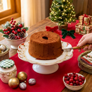 Prato para Bolo com Pé Cerâmica Noite de Brinquedos 29cm Scalla Natal