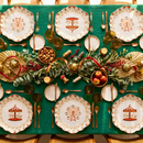 Jogo 6 Pratos Rasos Cerâmica Noite de Brinquedos 28cm Scalla Natal