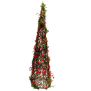 Árvore de Natal Decorativa Rustica Rattan 16x60cm