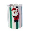 Vaso Papai Noel Natal Cerâmica Tuut