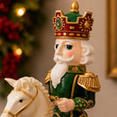 Adorno Quebra Nozes no Cavalo de Balanço Natal 48x13x42cm
