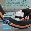 Bomba Elétrica Portátil para Bicicleta com Medidor de Pressão Digital